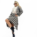 blusa semitrasparente drape